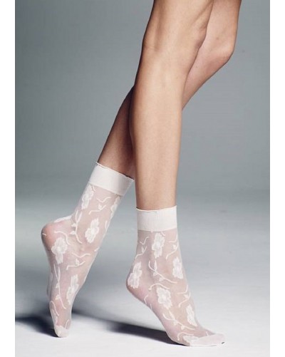 Silonkové ponožky s kvetinovým vzorom Fiore