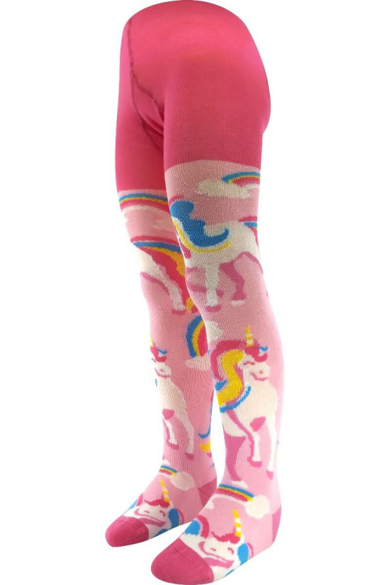 Detské bavlnené pančuchy so vzorom Unicorn
