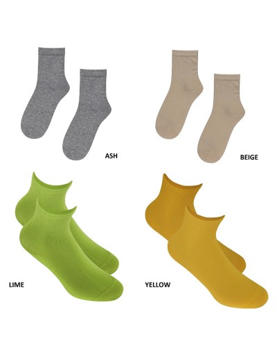 Dámske jednofarebné ponožky...
