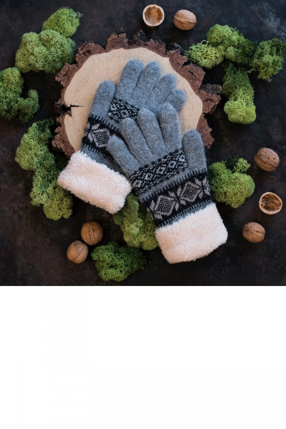 Teplé zimné rukavice s angorou