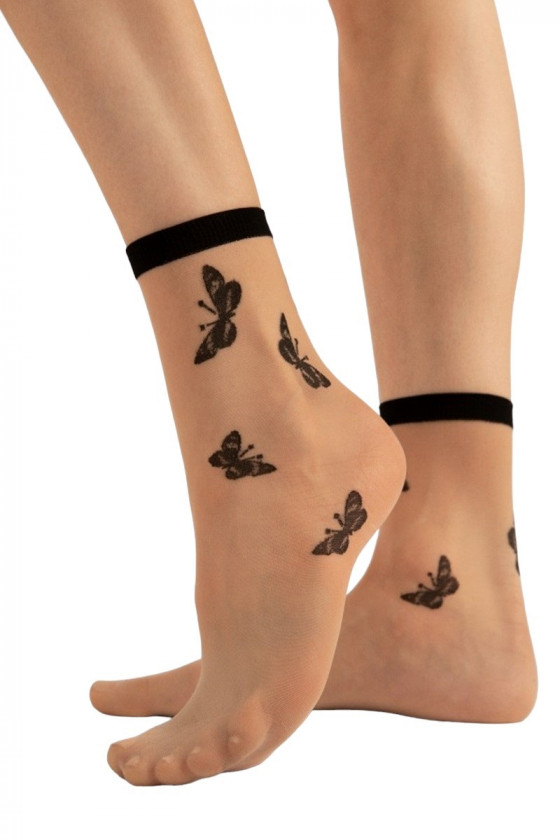 Silonkové ponožky s motýľmi