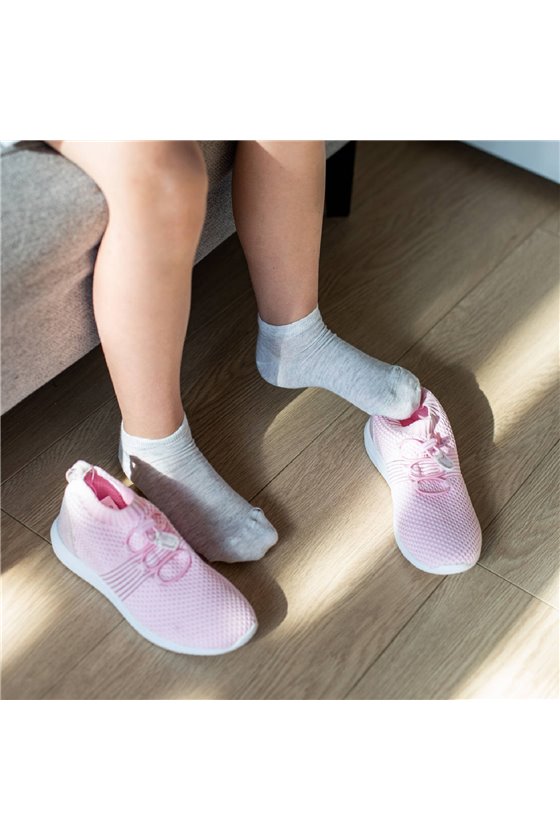 Detské členkové jednofarebné sneaker ponožky